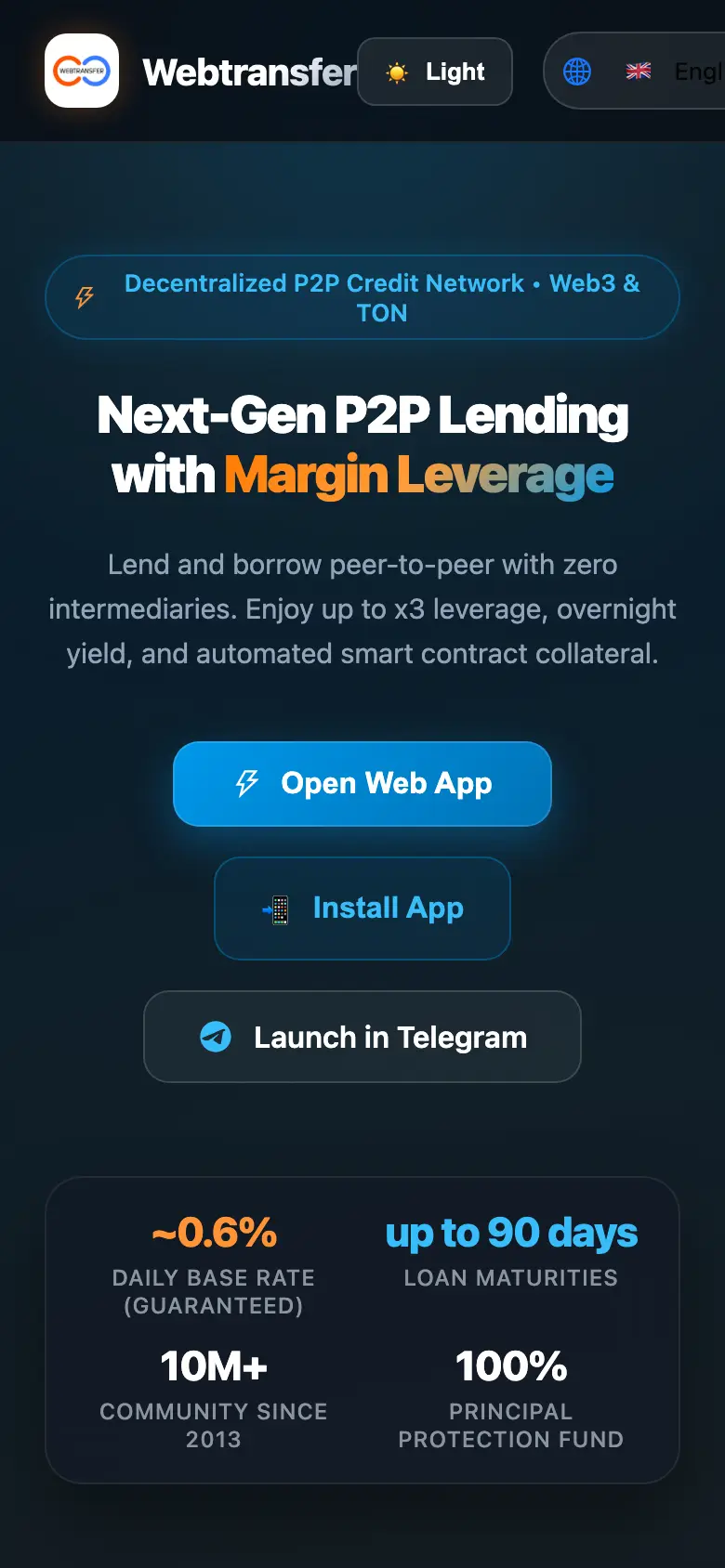 Webtransfer Mobile Interface